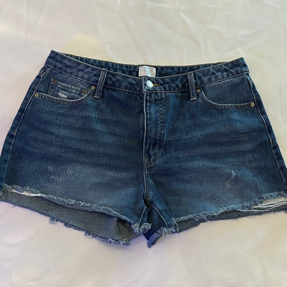 Time & Tru Blue Jean Shorts